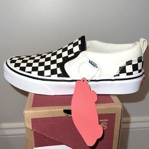 Checkered slip on Vans